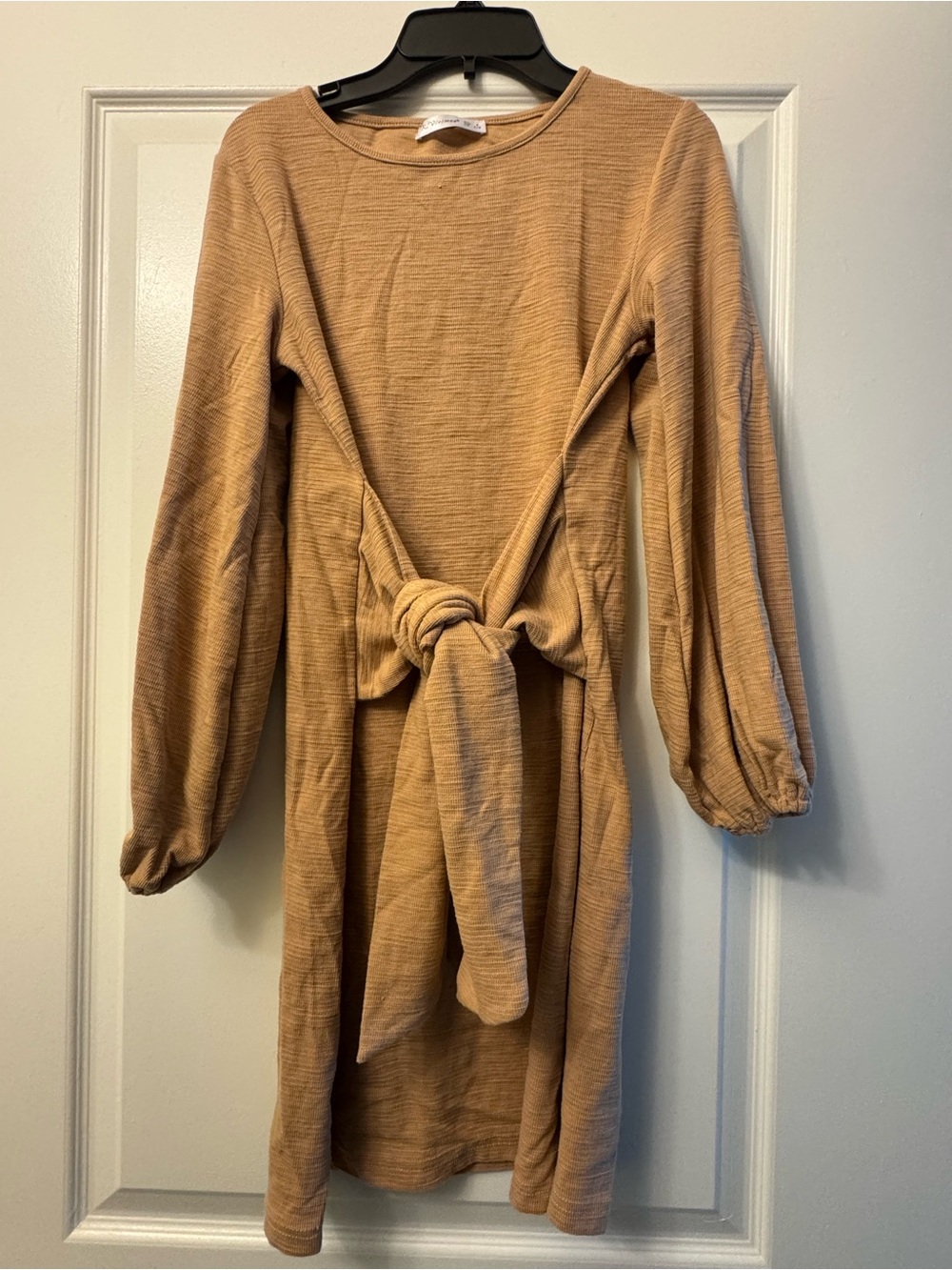 Long Sleeve Tie-Front Dress